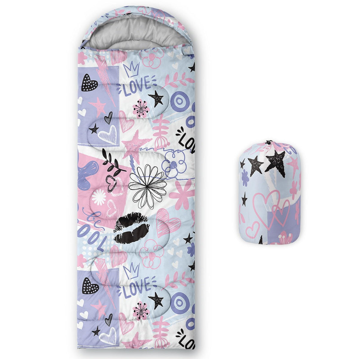 Kids Sleeping Bag for Boys Girls,3D Basketball Print-Lightweight Warm Portable Outdoor Indoor-Waterproof Cold Weather Resistant Sleeping Bag for Camping Hiking