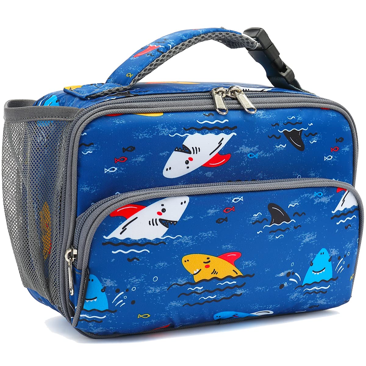 FlowFly Kids Lunch box Insulated Soft Bag Mini Cooler Back to School Thermal Meal Tote Kit for Girls, Boys, Car