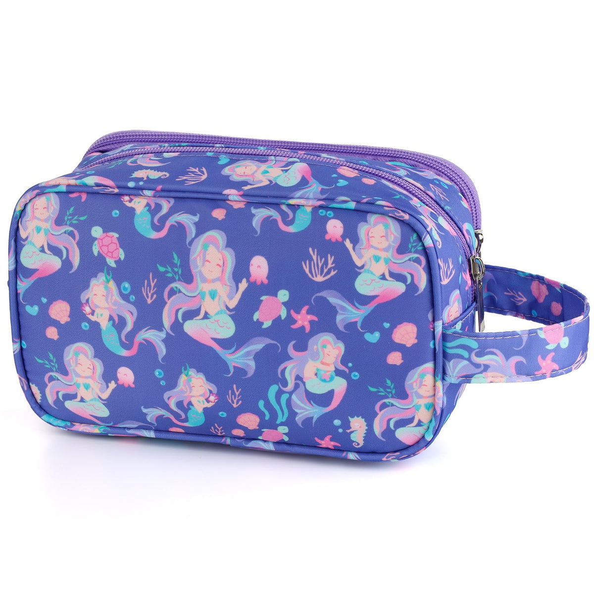 Kids Toiletry Bag for Girls, Travel Toiletry Bag for Little Young Girls Cosmetic Bag Makeup Bag Waterproof Hanging Wash Bag Toddler Toiletries, Candy Pink