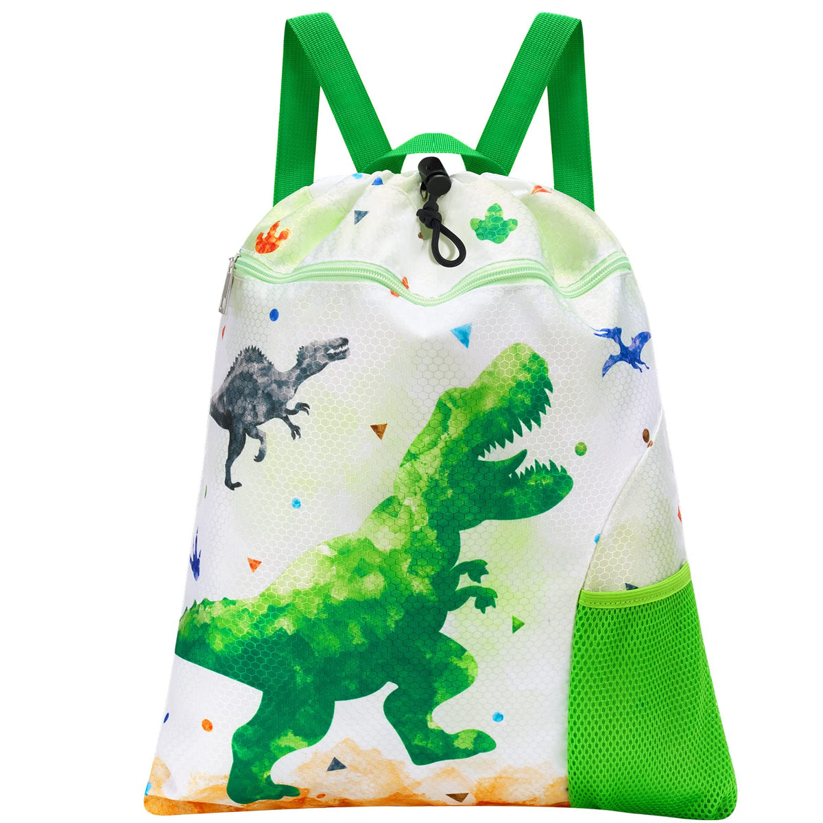 WAWSAM Gym Drawstring Backpack for Kids, Kids Drawstring Gym Cinch Bag with Bottle Pocket