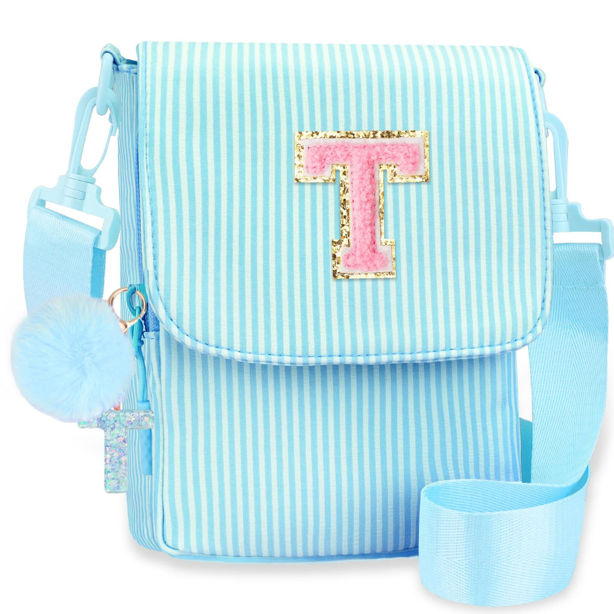 Crossbody Purse for Teen Girls Gifts - Girls Cell Phone Crossbody for Initial Kids Purse with Card Slots Personalized Pink R