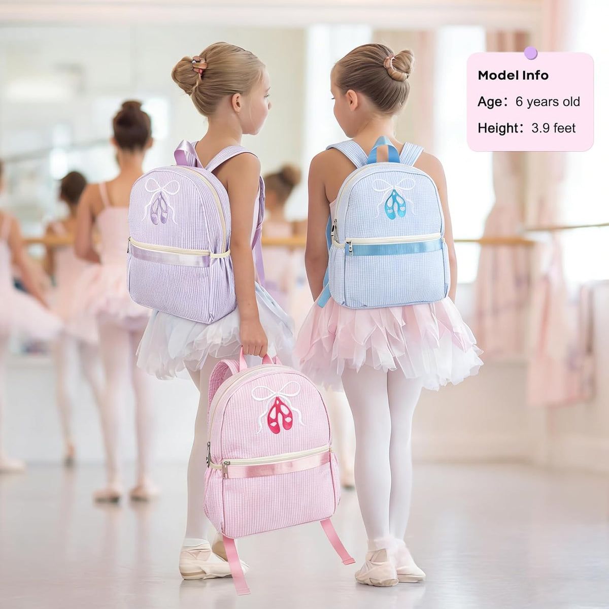 Dance Backpack for Girls, 7L Cute Dance Bag for Dancer Lightweight Small Gym Sport Weekender Ballet Travel Bag – Pink