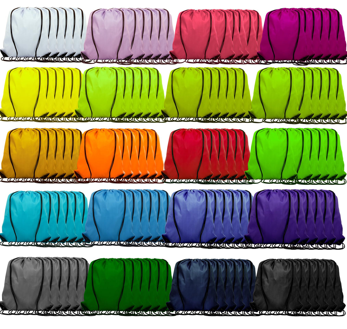 10 Colors Drawstring Backpack Bags Sack Pack Cinch Tote Sport Storage Polyester Bag for Gym Traveling