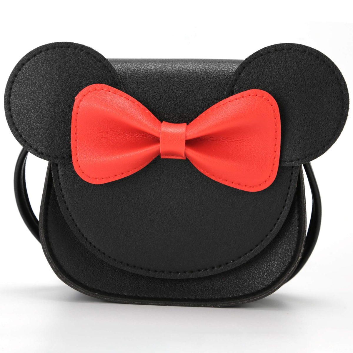 Little Mouse Ear Bow Crossbody Purse,PU Shoulder Handbag for Kids Girls Toddlers