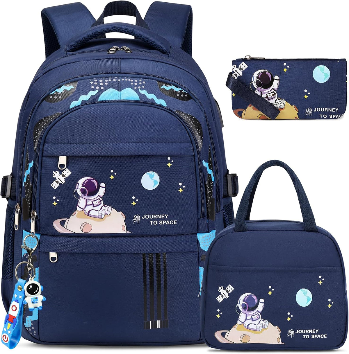 ACESAK Astronaut Backpack for Boys - Boy Backpack Schoolbag with Lunch Bag