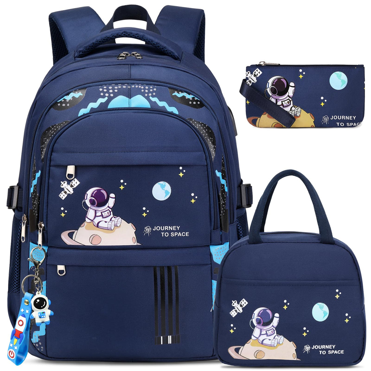 ACESAK Astronaut Backpack for Boys - Boy Backpack Schoolbag with Lunch Bag