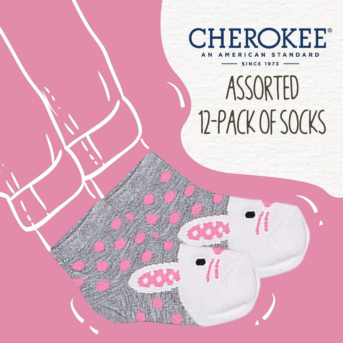 Cherokee Baby Girls' 12 Pack Shorty Ankle Socks