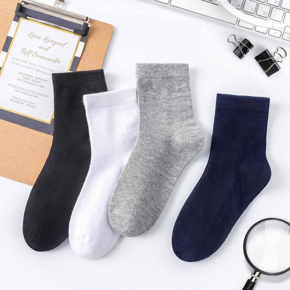 6 Pack Kids Socks Girls Socks for School Uniform Soft Cotton Seamless Toe Athletic Crew Socks