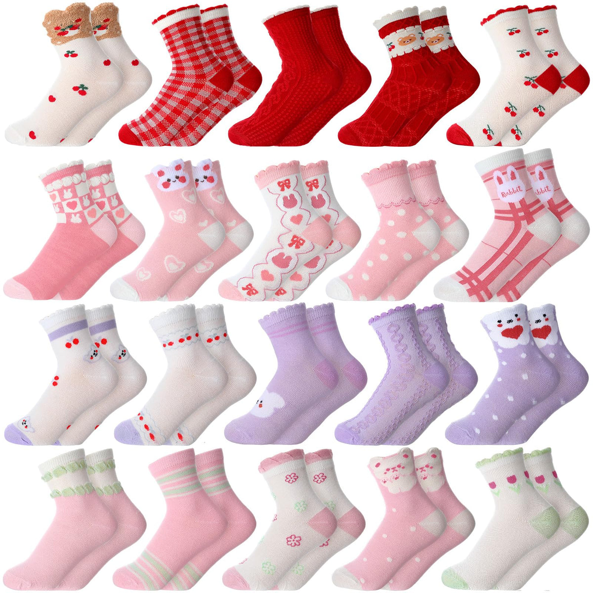 Bencailor 20 Pairs Girls Socks