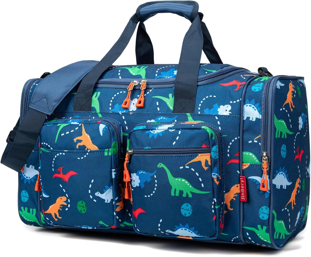 Kids Duffle Bag for Boys or Girls, Fit Travel, Weekend, or Overnight, 19" Length (Navy Blue, 19-Inch-Length)