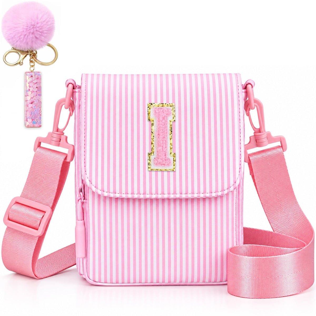 Crossbody Purse for Teen Girls Gifts - Girls Cell Phone Crossbody for Initial Kids Purse with Card Slots Personalized Pink R