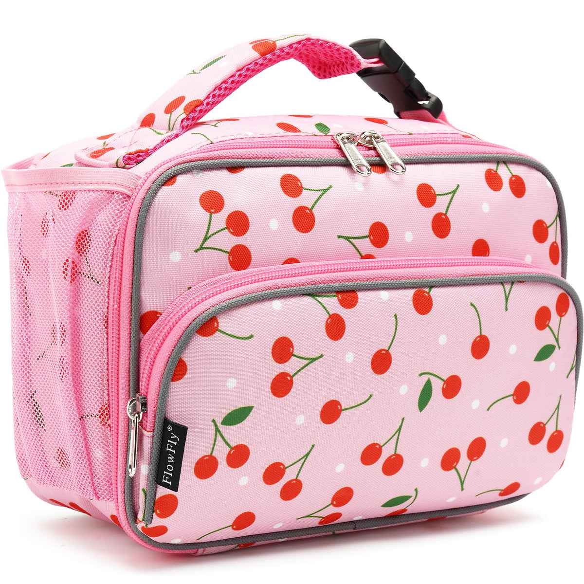 FlowFly Kids Lunch box Insulated Soft Bag Mini Cooler Back to School Thermal Meal Tote Kit for Girls, Boys, Car