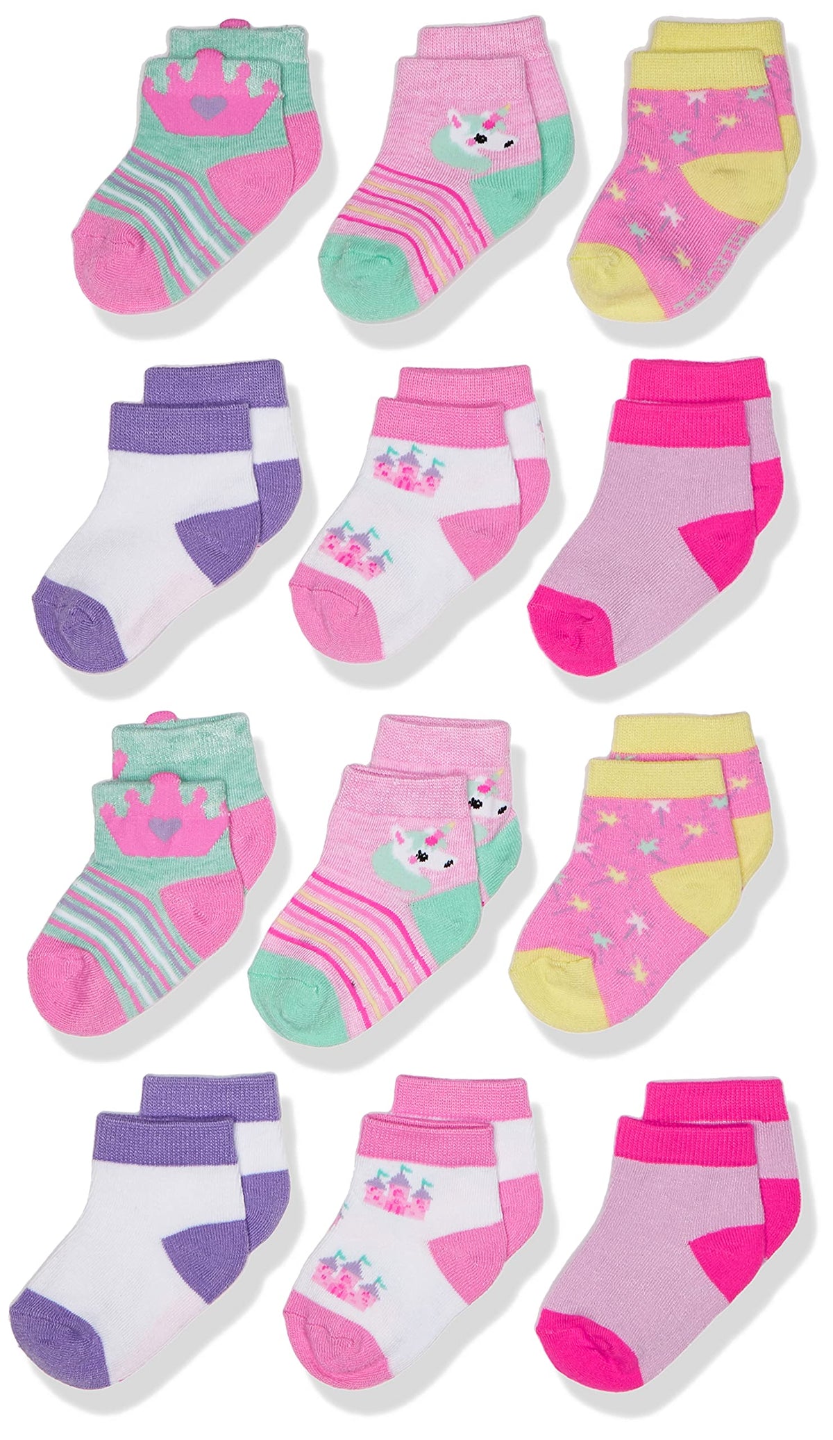 Cherokee Baby Girls' 12 Pack Shorty Ankle Socks