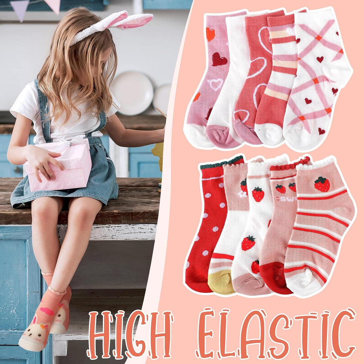 Bencailor 20 Pairs Girls Socks