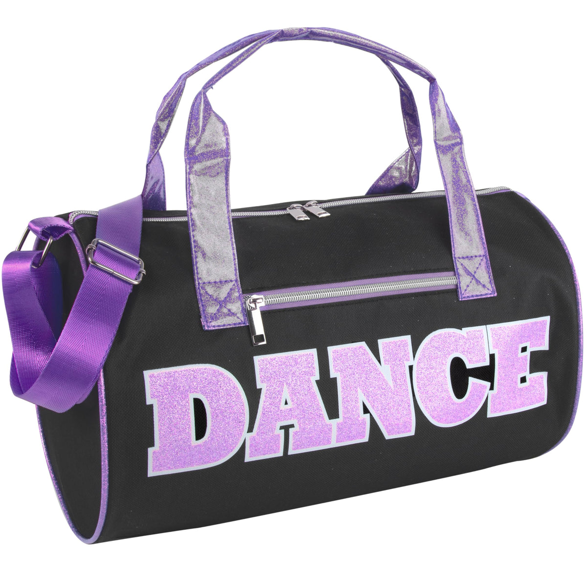 Dance Duffle Bags for Dancers, Girls, Teens, and Student Athletes, Fun Dance Workout Duffel Bag for Girls and Boys (Purple/Pink)