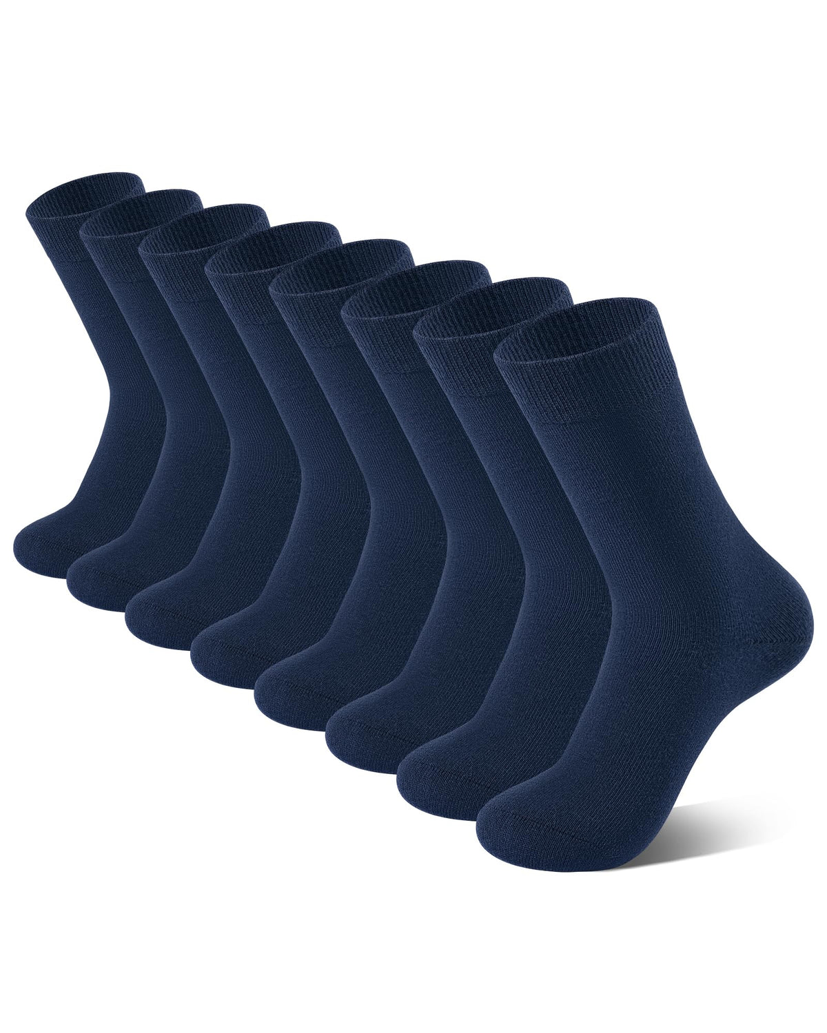 8 Pairs Kids Socks for Boys Girls Crew Dress Athletic School Cotton Socks