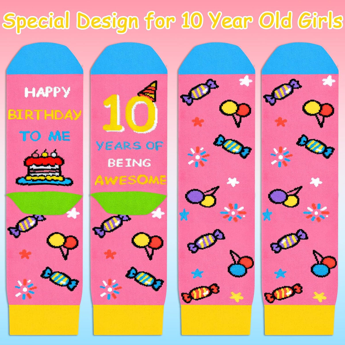 Shintrend Birthday Gifts for Girls 10-13 – Funny Socks for Tween Girls, Cute 10th 11th 12th 13th Birthday Present Gift Ideas