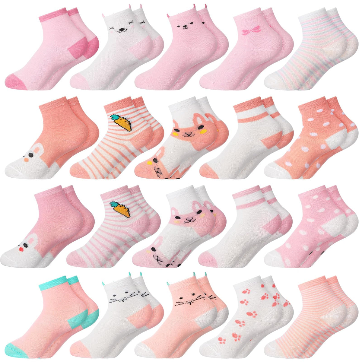 Bencailor 20 Pairs Girls Socks
