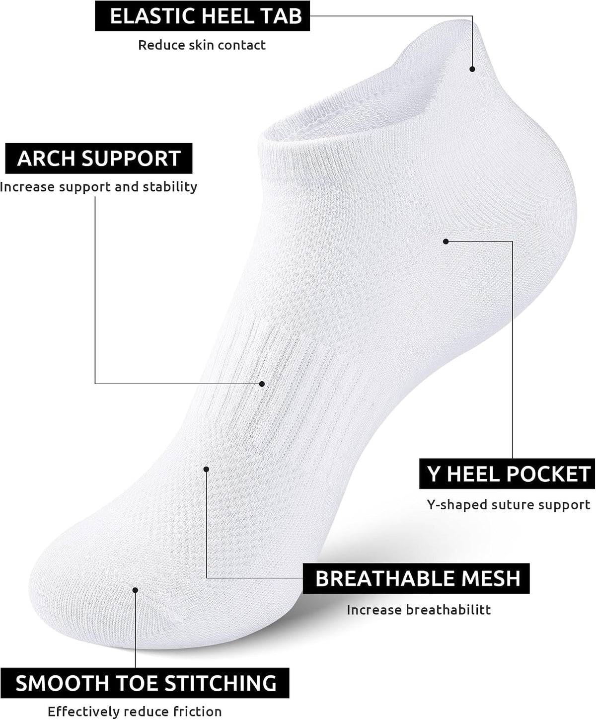 Somaibo 10 Pairs Kids Socks for Boys Girls Low Cut Athletic Ankle Socks