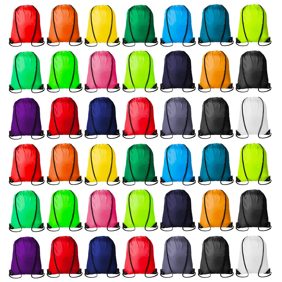 10 Colors Drawstring Backpack Bags Sack Pack Cinch Tote Sport Storage Polyester Bag for Gym Traveling
