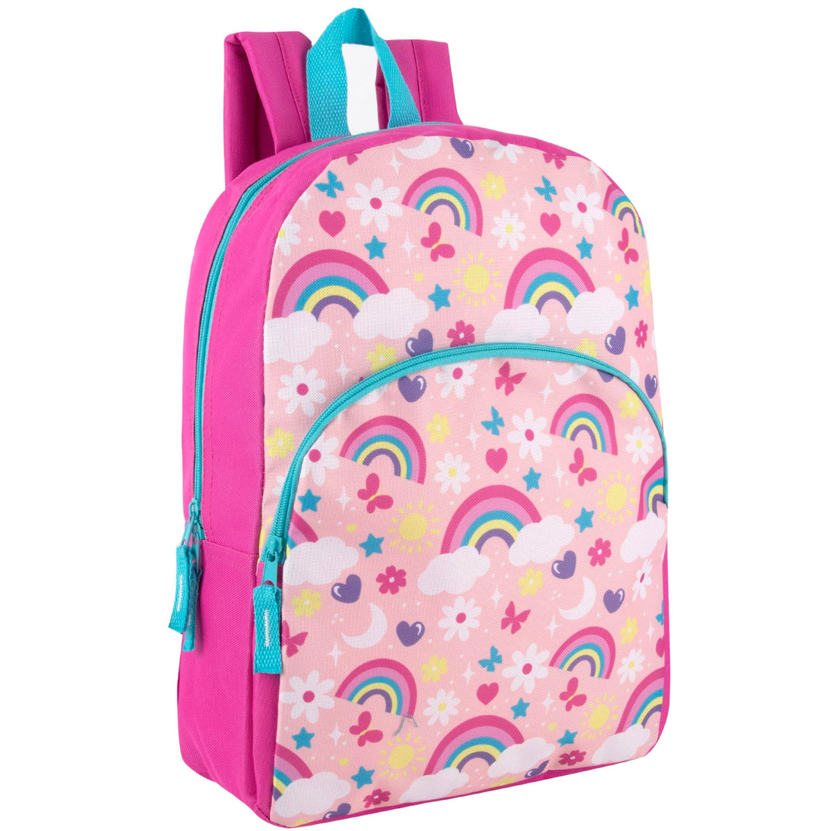 Trail maker 15 Inch Kids Backpacks for Boys & Girls | Preschool, Kindergarten, Elementary School Backpacks with Adjustable, Padded Straps (Radiant Rainbows)