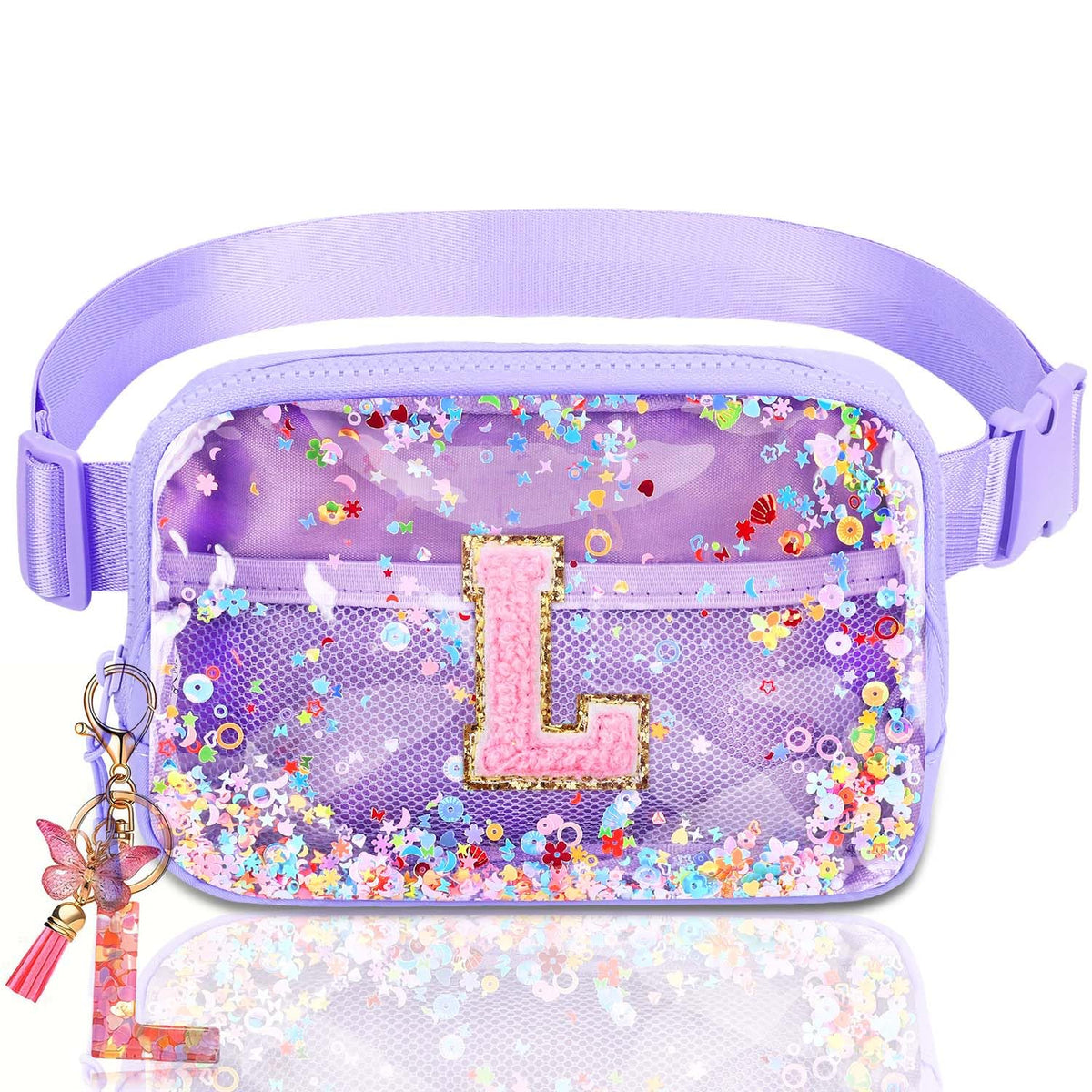 Fanny Pack for Girls Gift - Initial Letter Birthday Gifts for 4 5 6 7 8 9 Girl Crossbody Belt Bag Cute Personalized Trend Stuff Pink M