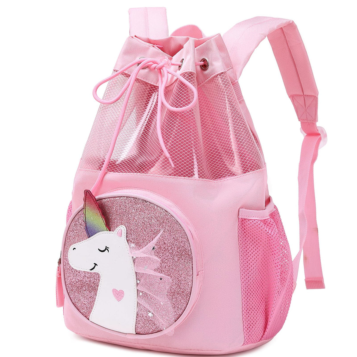 mygreen Drawstring Backpack Gym Cinch Bag for Swim Beach Sports Waterproof for Kids