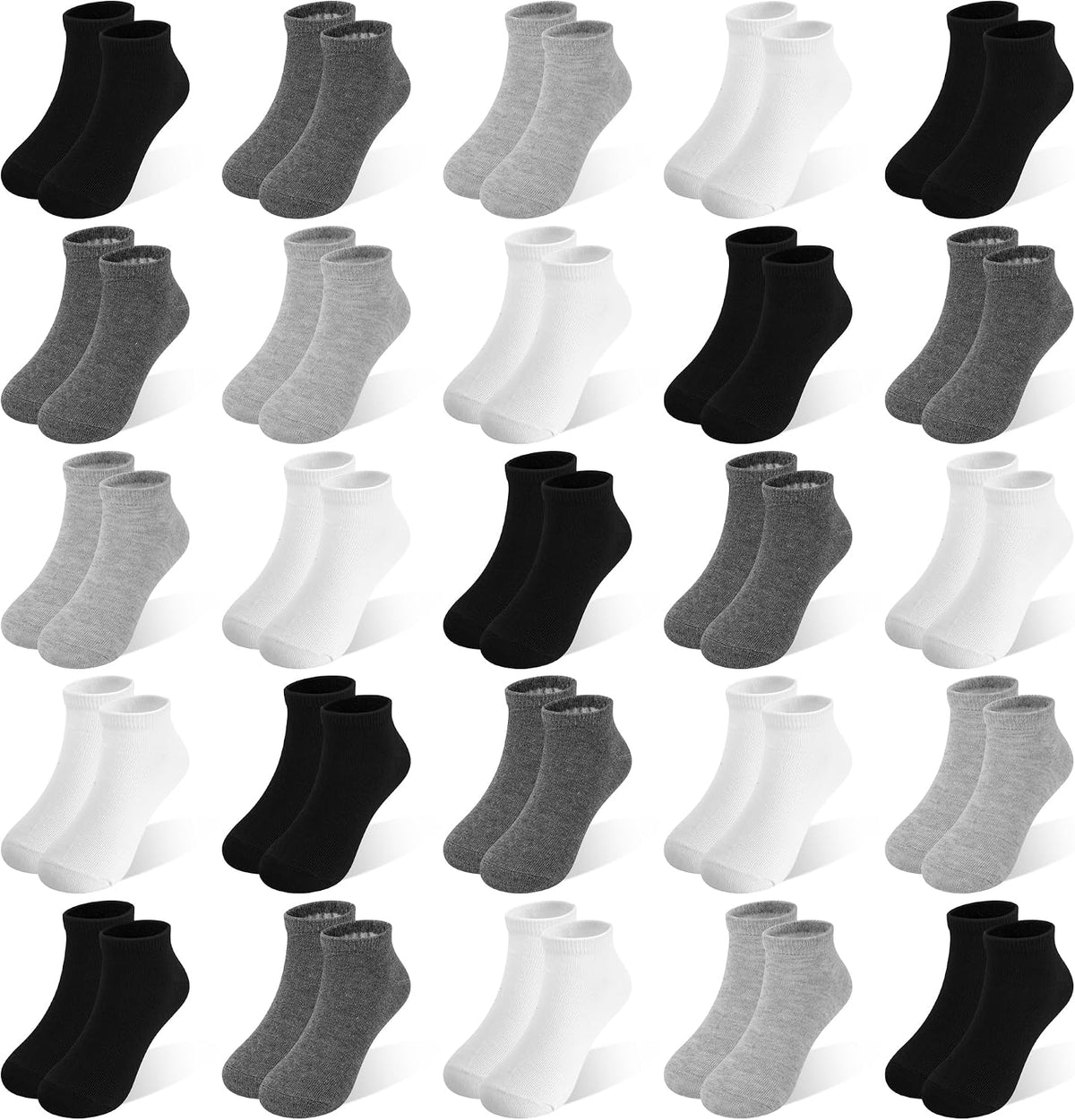 GENTABY Toddler Socks 25 Pairs Kids Ankle Socks for Boys Girls 1-14 Years