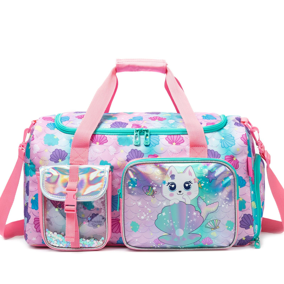 Kids Duffle Bag Boys Overnight Bag for Kids Weekender Travel Bags for Boys Sports Gym Tennis Bags with Shoe Compartment