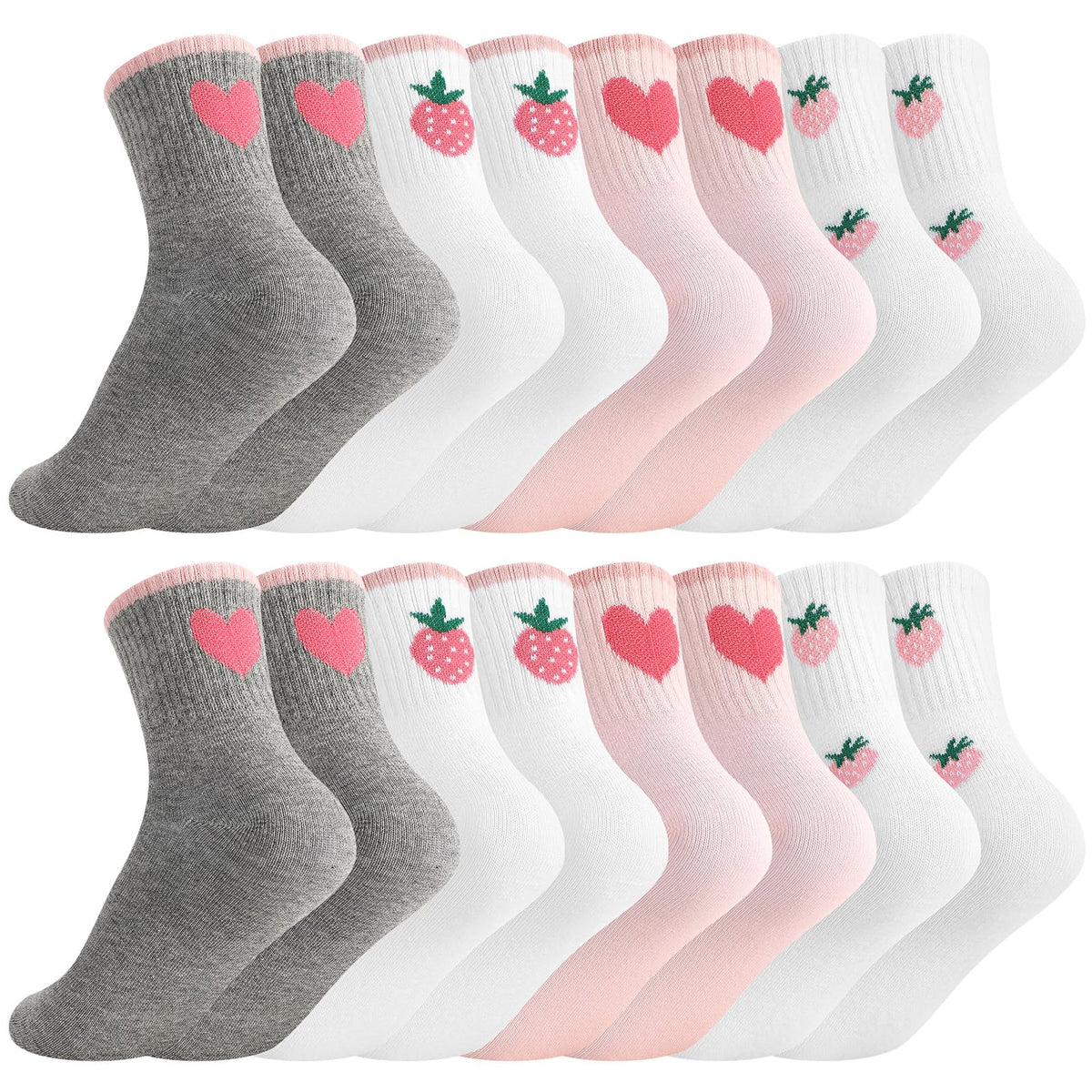Jspupifip Girls Crew Athletic Socks