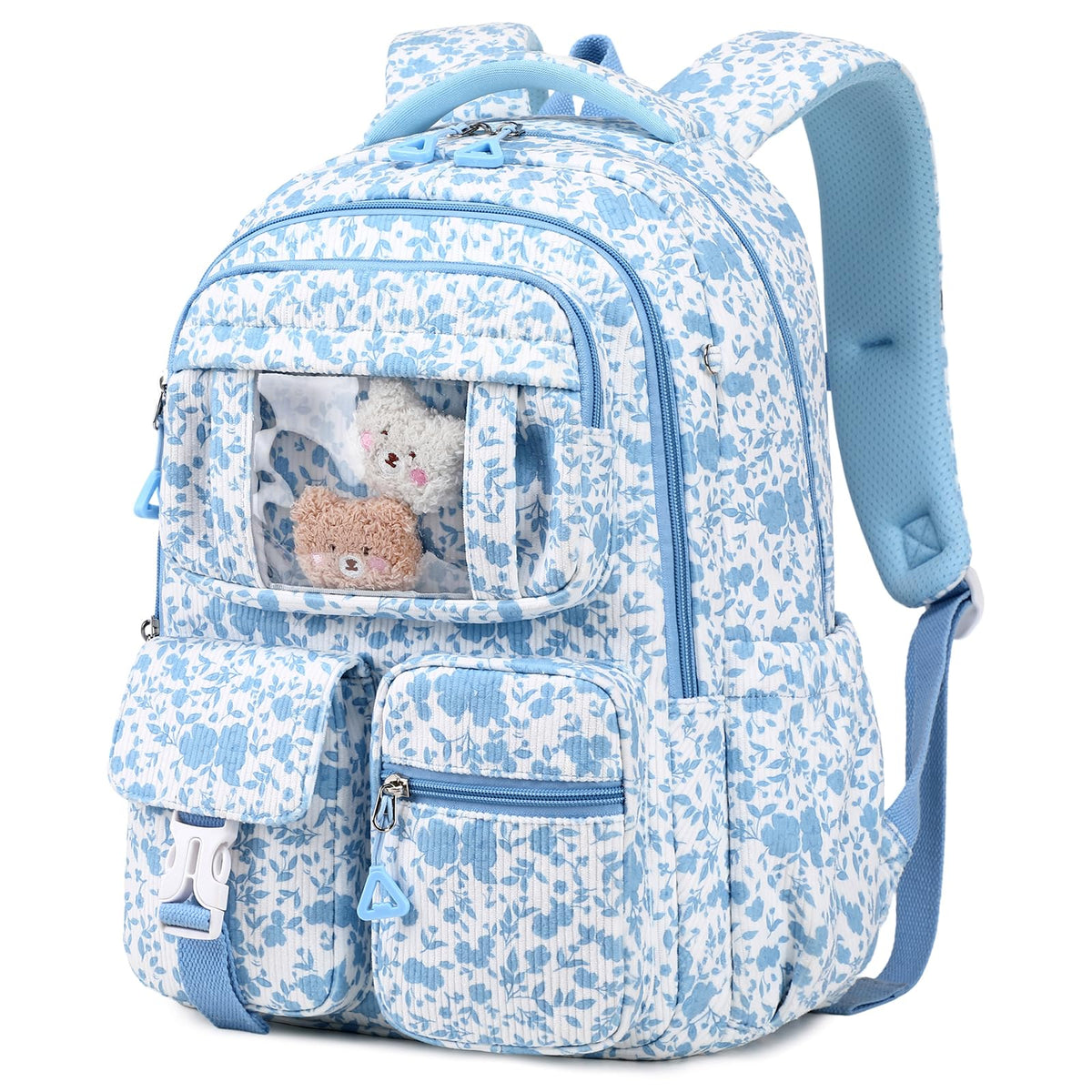 PIG PIG GIRL Kids Backpack for Girls - School Bags for Middle School Students - Book Bag for Elementary Primary - Kawaii Ita Backpack - Purple