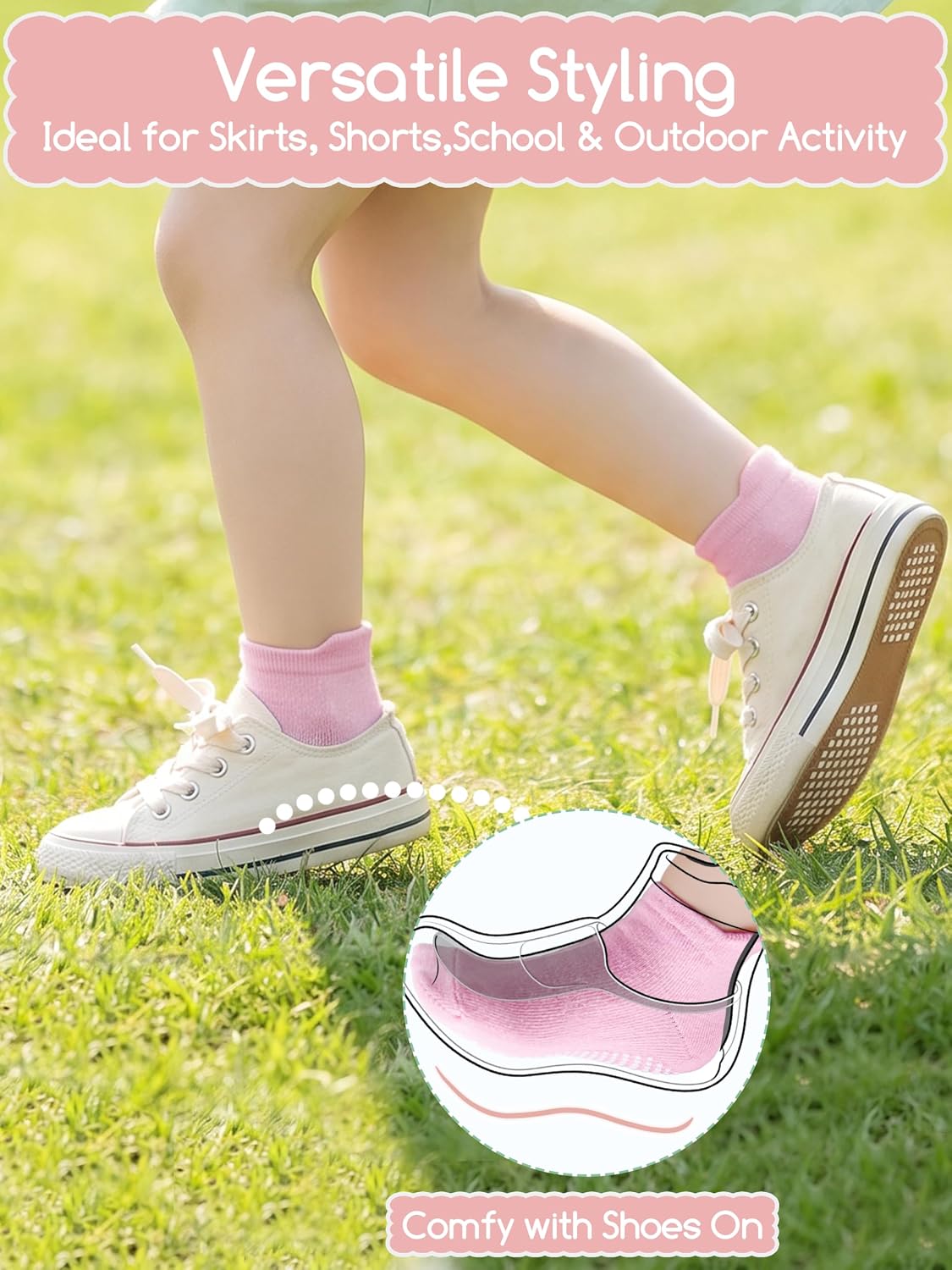 Aroveea Toddler Socks Non Slip Grip Ankle Baby 12 Pack for Kids Boys Girls