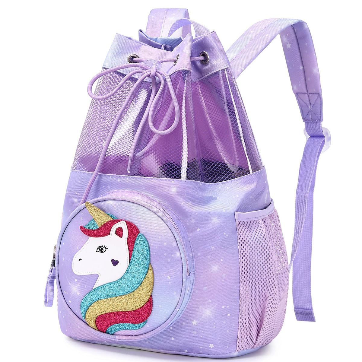 mygreen Drawstring Backpack Gym Cinch Bag for Swim Beach Sports Waterproof for Kids