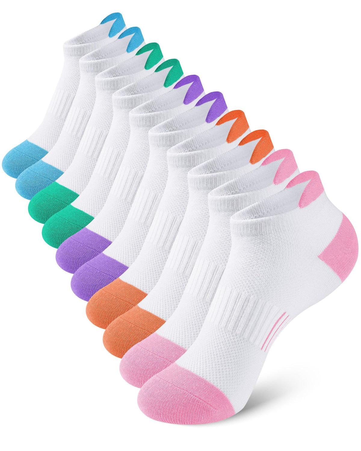 Somaibo 10 Pairs Kids Socks for Boys Girls Low Cut Athletic Ankle Socks