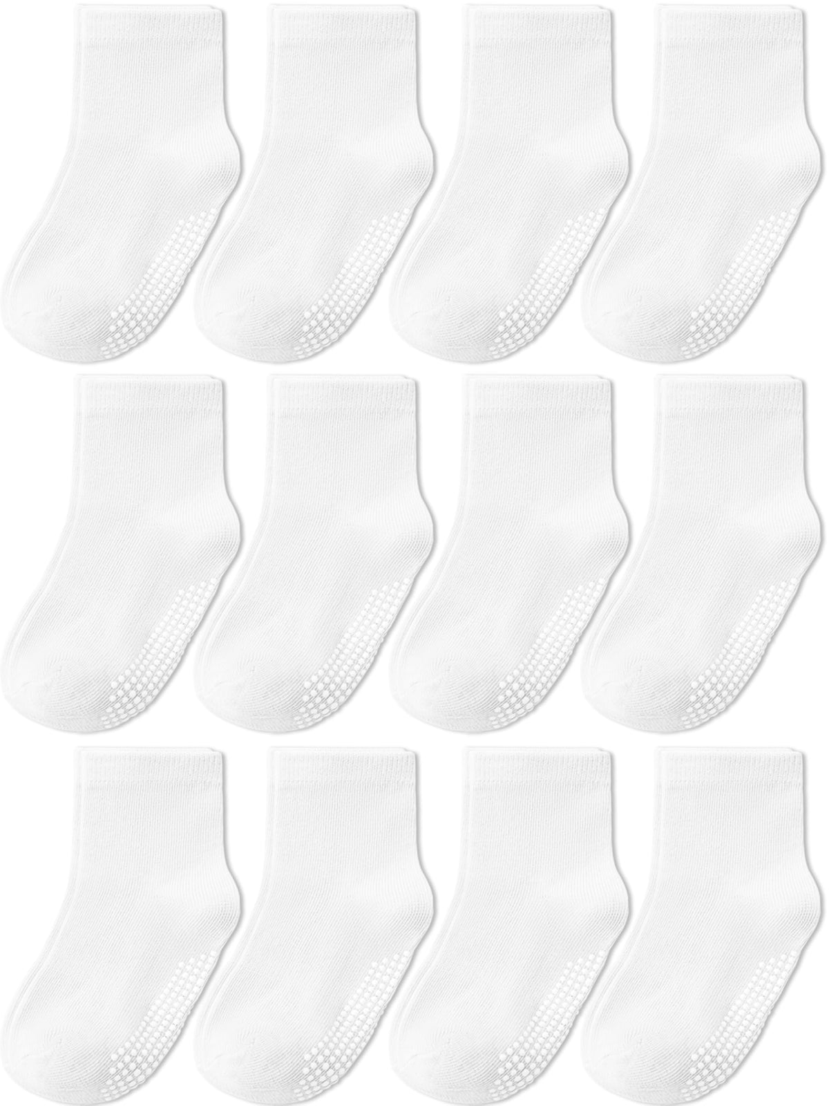 Aroveea Toddler Socks Non Slip Grip Ankle Baby 12 Pack for Kids Boys Girls