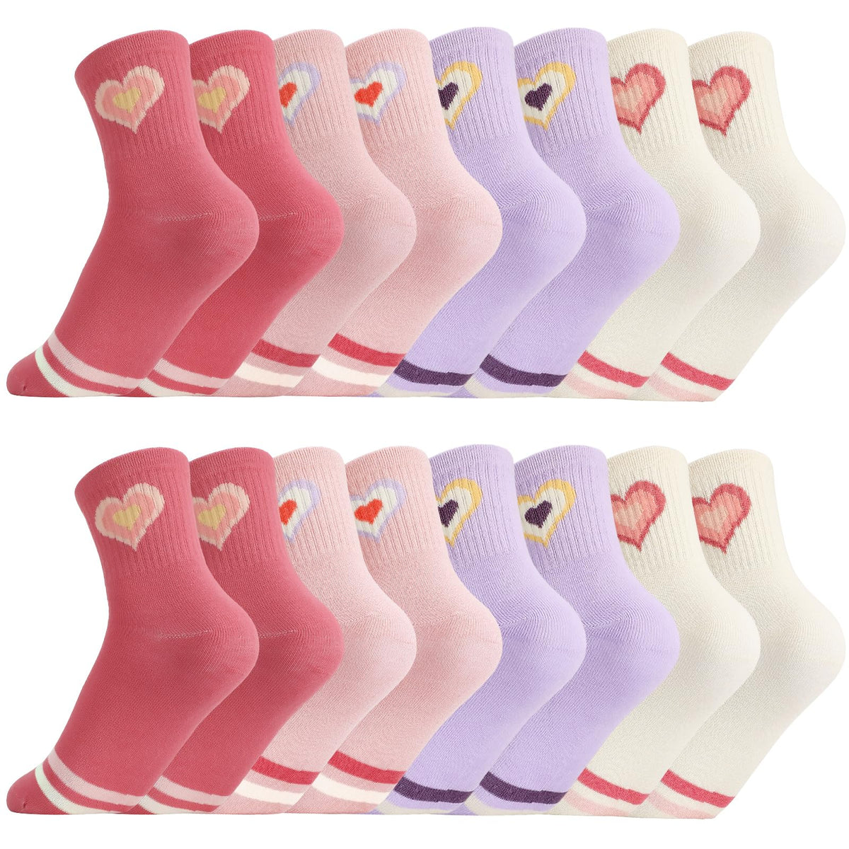 Jspupifip Girls Crew Athletic Socks