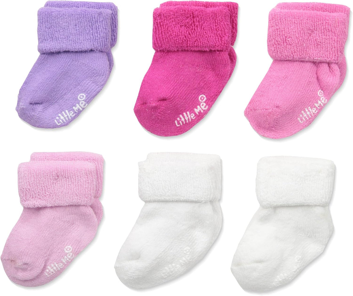 Little Me baby-girls 6 Pack Variety Socks