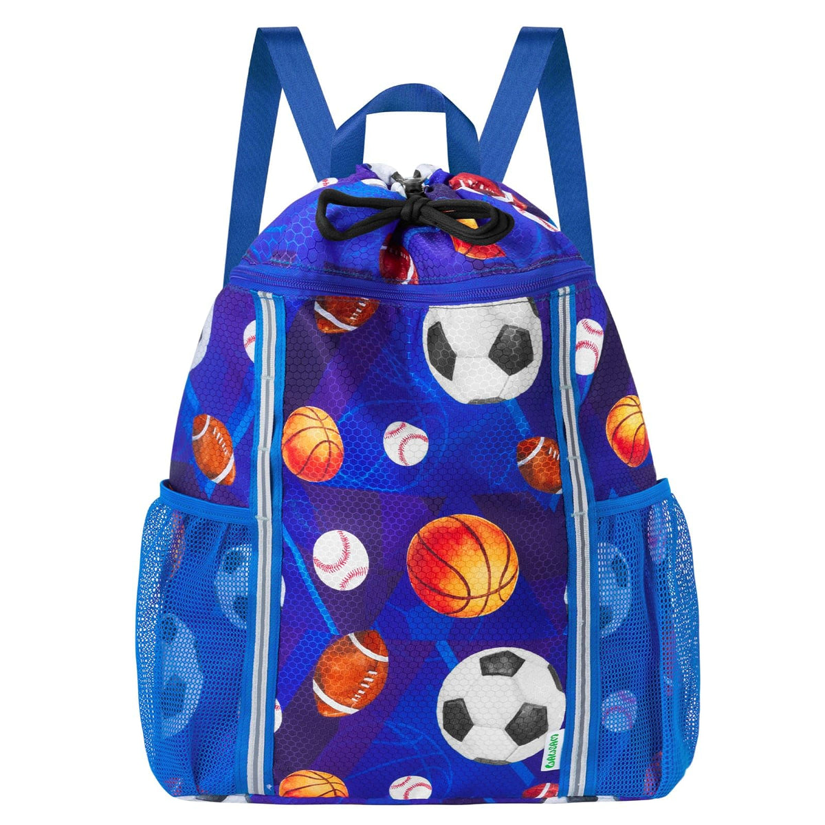 WAWSAM Mermaid Drawstring Backpack for Kids Girls with Two Bottle Pockets
