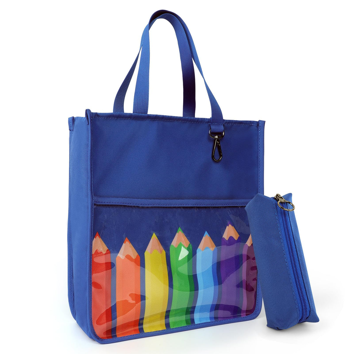 Kids Cute Tote Bags for Boys Girls Ages 4-16,Handbags with Pencil Case, Book Tote Bags with Zipper for School and Playtime (green)