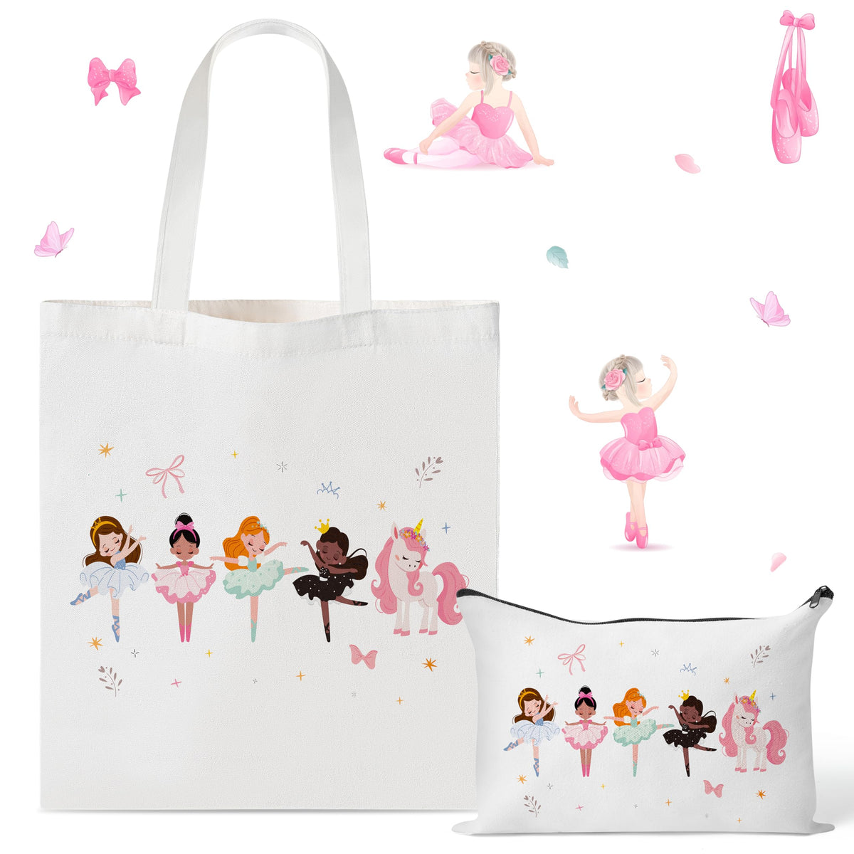 Y1tvei Ballet Canvas Bags Recital Gifts, Dance Girl Birthday Party Favors