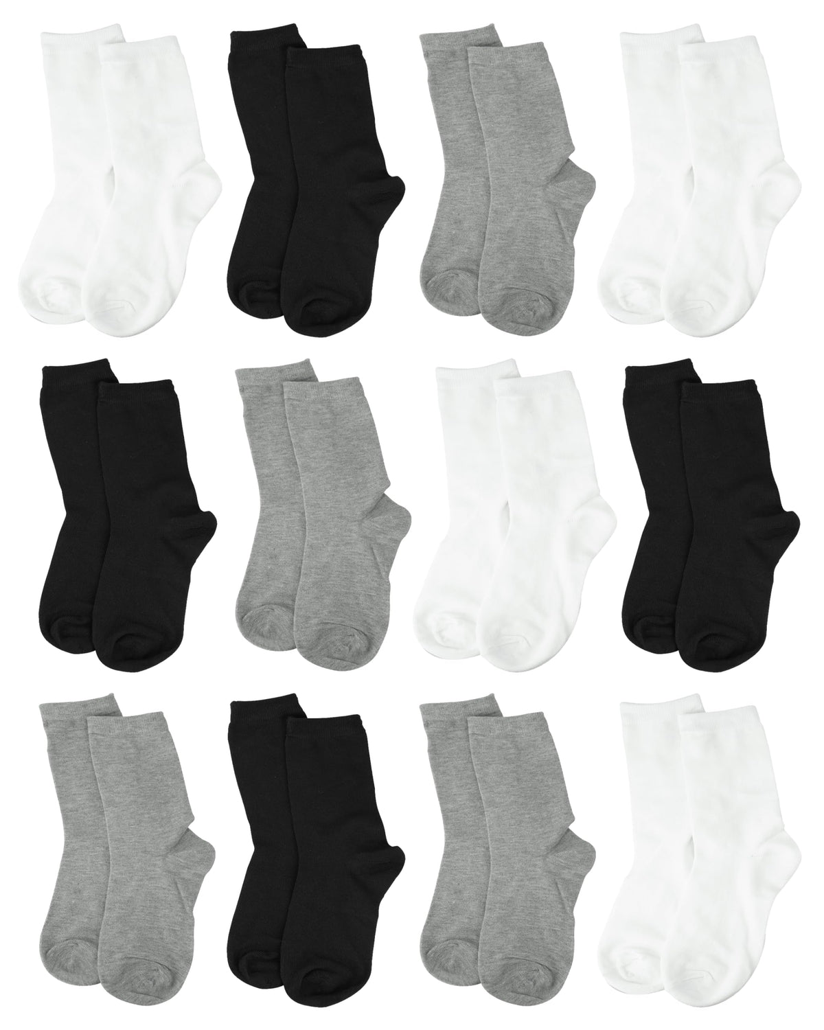 Gelante 12-Pack Girl Children Toddler Kids Cute Cotton Crew Novelty Socks