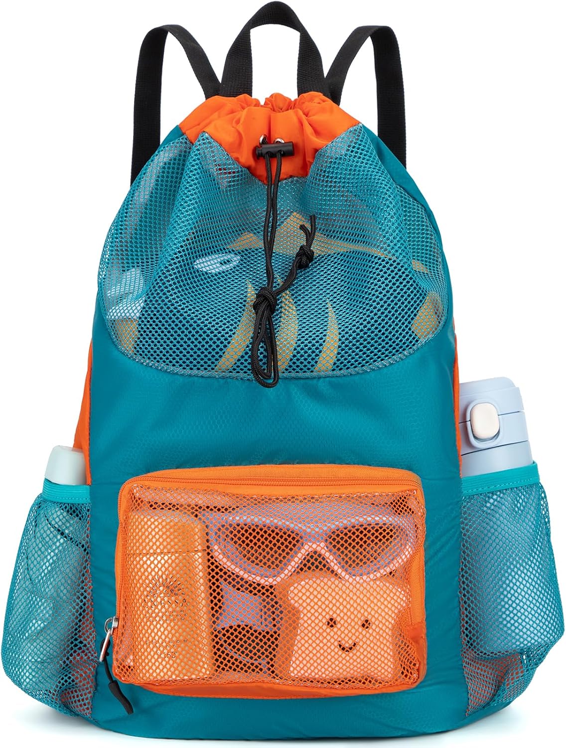 Swim Bag for Kids Mesh Drawstring Backpack for Boys Sport Gym Sackpack