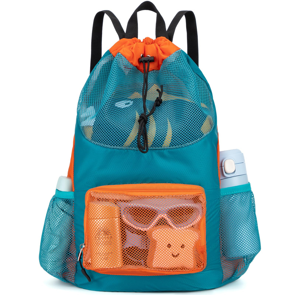Swim Bag for Kids Mesh Drawstring Backpack for Boys Sport Gym Sackpack
