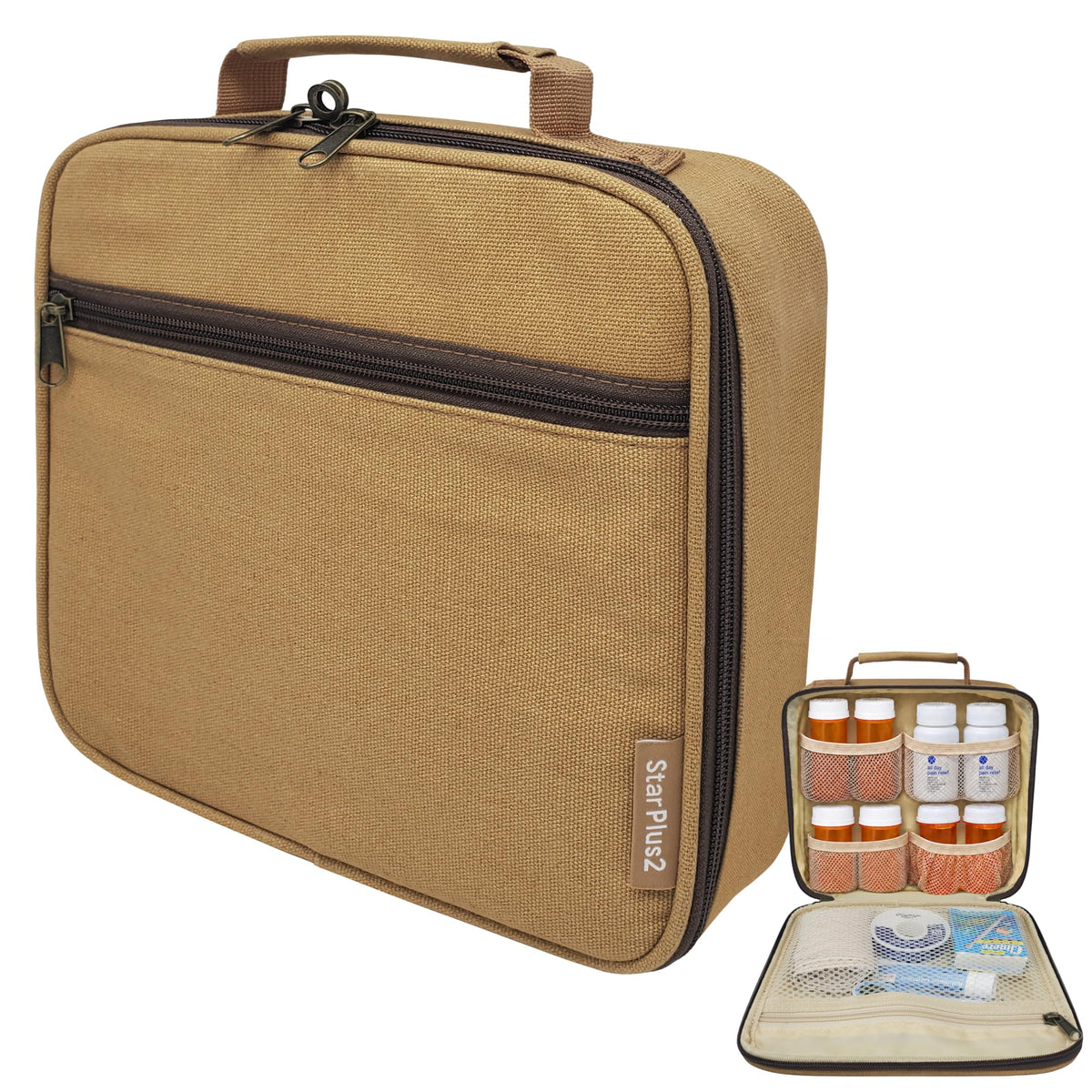 Medium Pill Bottle Organizer, Kids Travel Medicine Bag, Dinosaurs