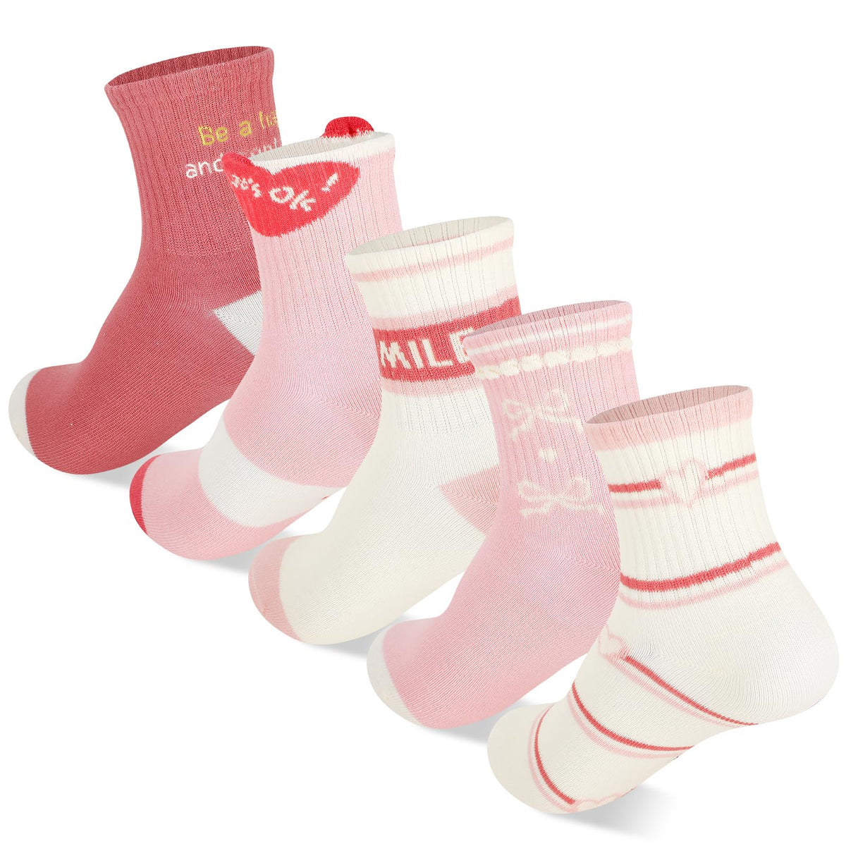 Girls Kids Crew Athletic Socks Cotton Breathable