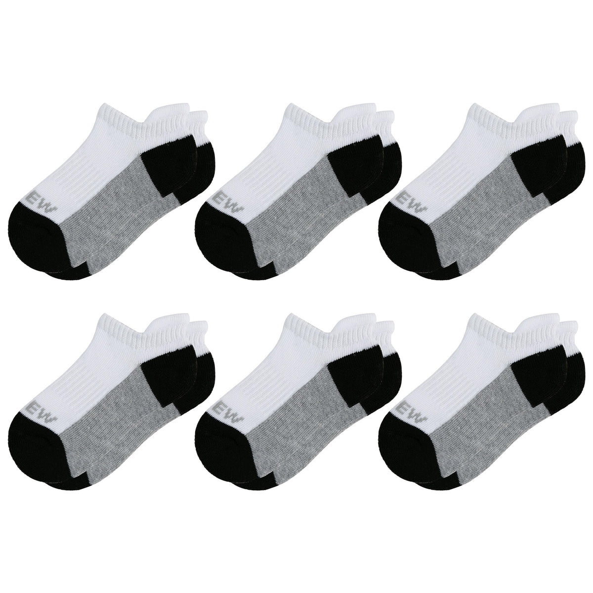 Sunew Baby and Toddler Socks, Boys Girls Cushioned Athletic Ankle/Low Cut Socks 6-Pair