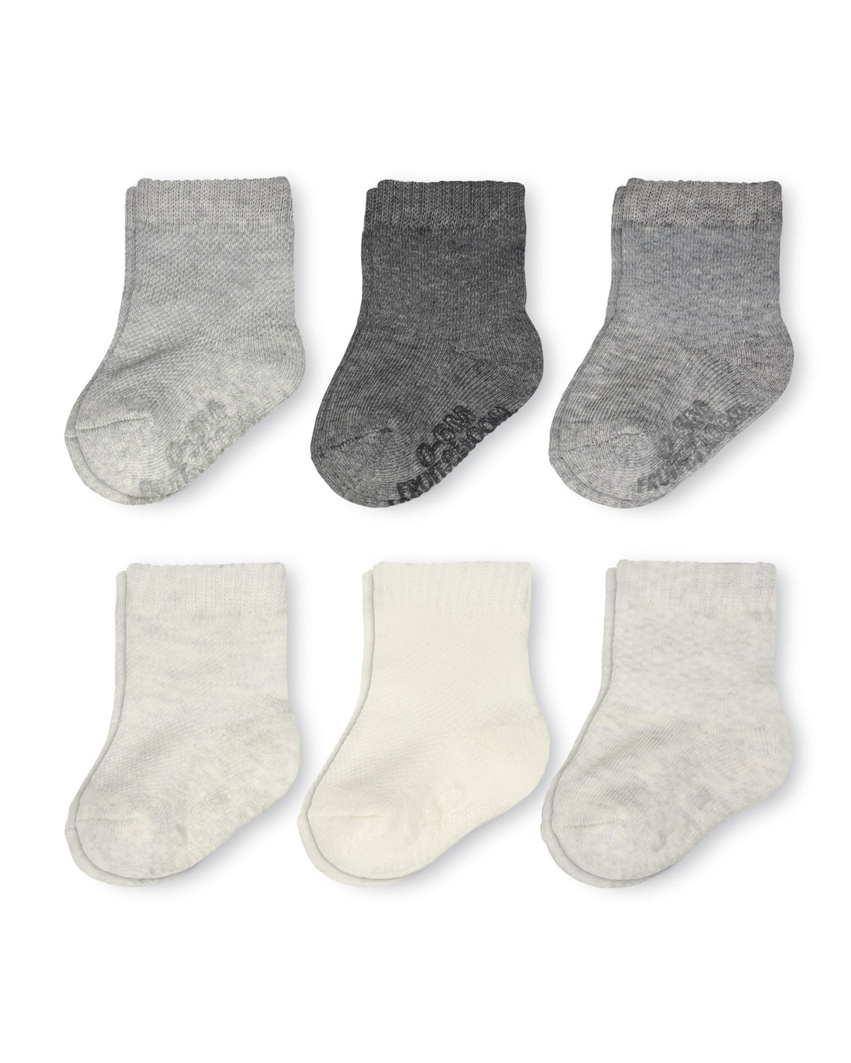 Fruit of the Loom All Weather Baby & Toddler Socks - Cotton Crew Socks with Grips for Boys, Girls and Unisex