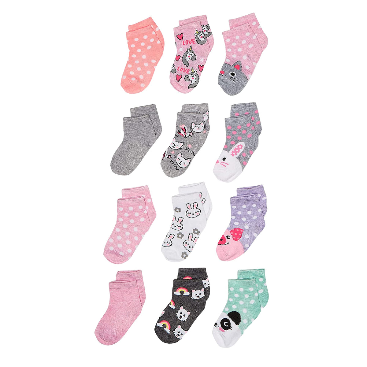 Cherokee Baby Girls' 12 Pack Shorty Ankle Socks
