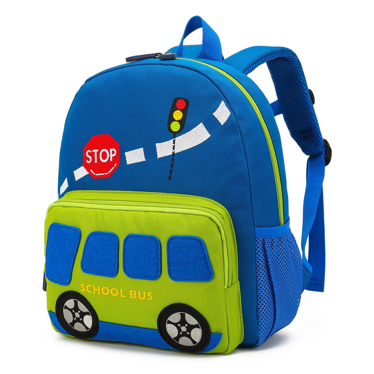 willikiva Car Dinosaur Kids Toddler Backpack for Boys and Girls Children Waterproof Preschool Bag(Red Scool Bus)