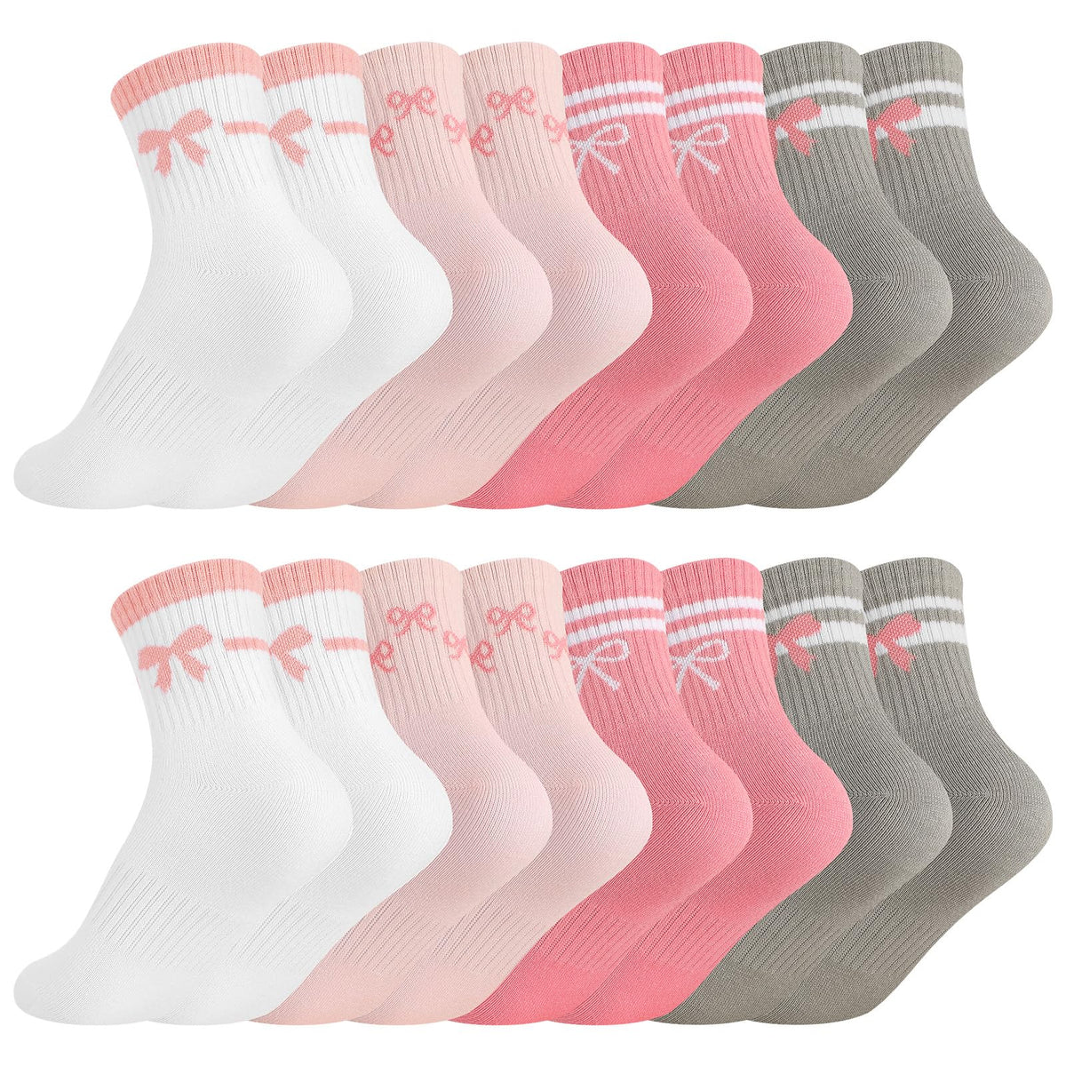 Jspupifip Girls Crew Athletic Socks